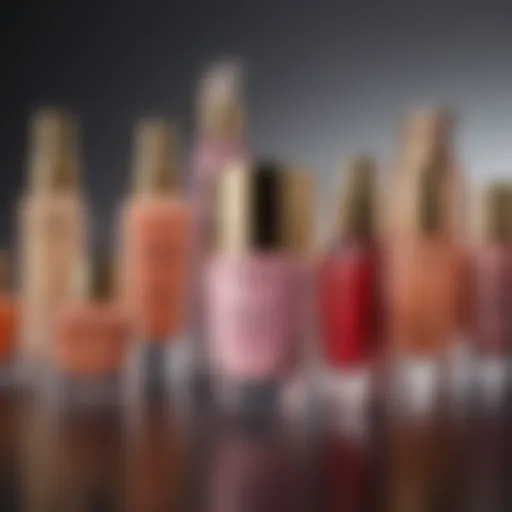 Vibrant selection of Estee Lauder makeup products showcased at Ulta.