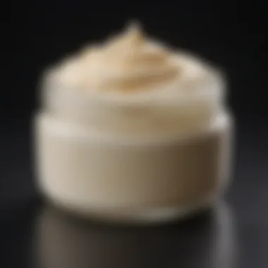 Close-up of a cream jar highlighting its texture
