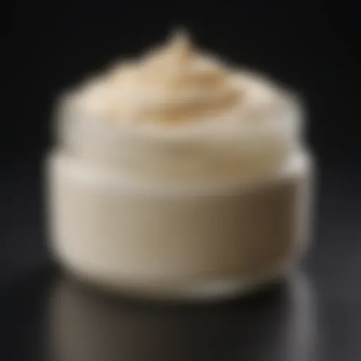 Close-up of a cream jar highlighting its texture