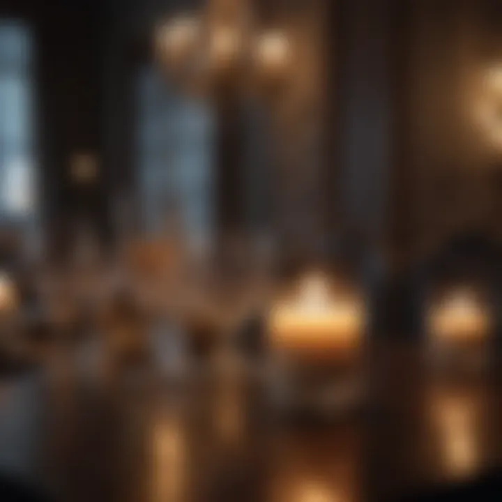 Elegant candle setting for a lavish dining experience