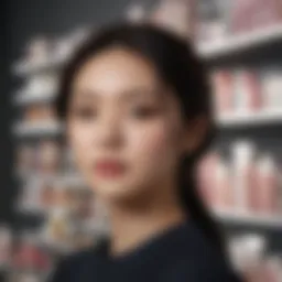 Diverse selection of Korean beauty products on display