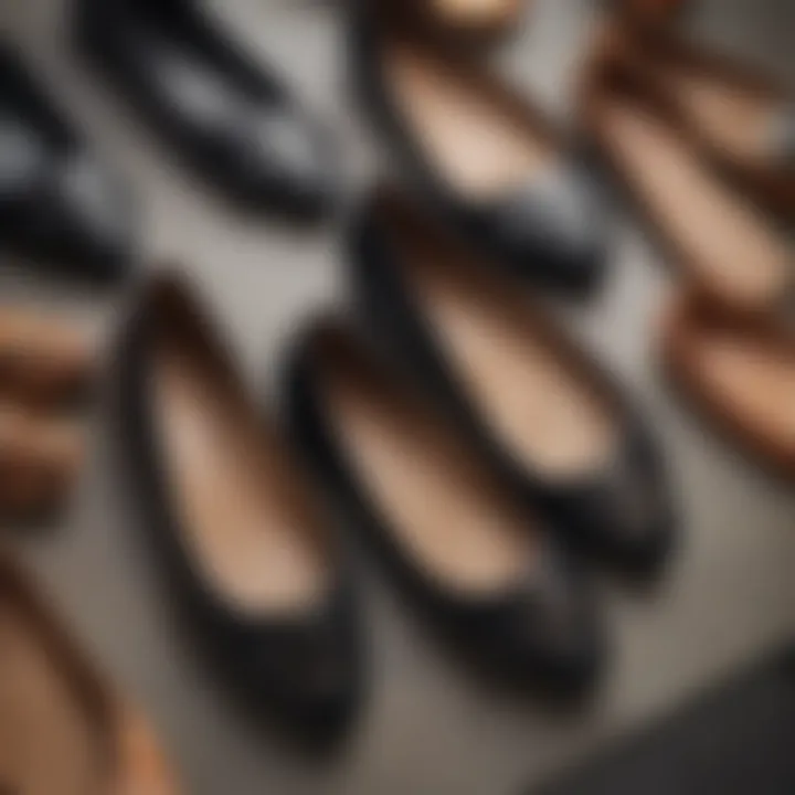 Collection of Tory Burch flats in various settings