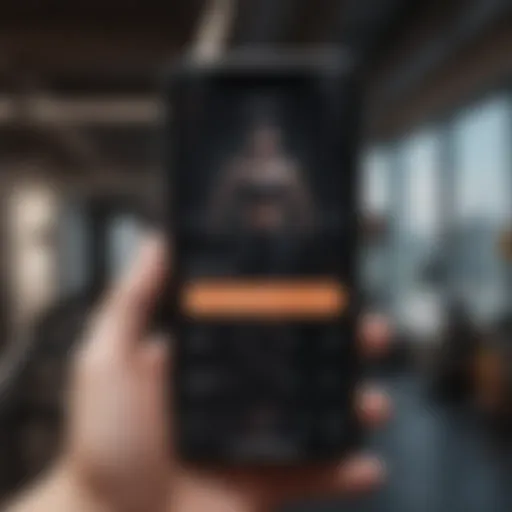 A smartphone displaying a fitness app interface with rewards