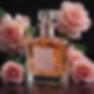 A close-up of the fragrance notes including floral and fruity elements