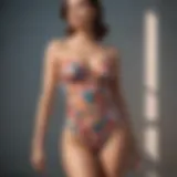 A vintage-inspired bathing suit showcasing retro patterns
