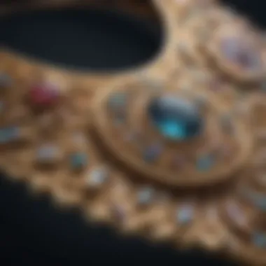 Close-up of intricate jewelry design showcasing craftsmanship