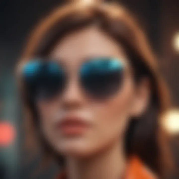 Fashionable sunglasses displayed with modern accessories