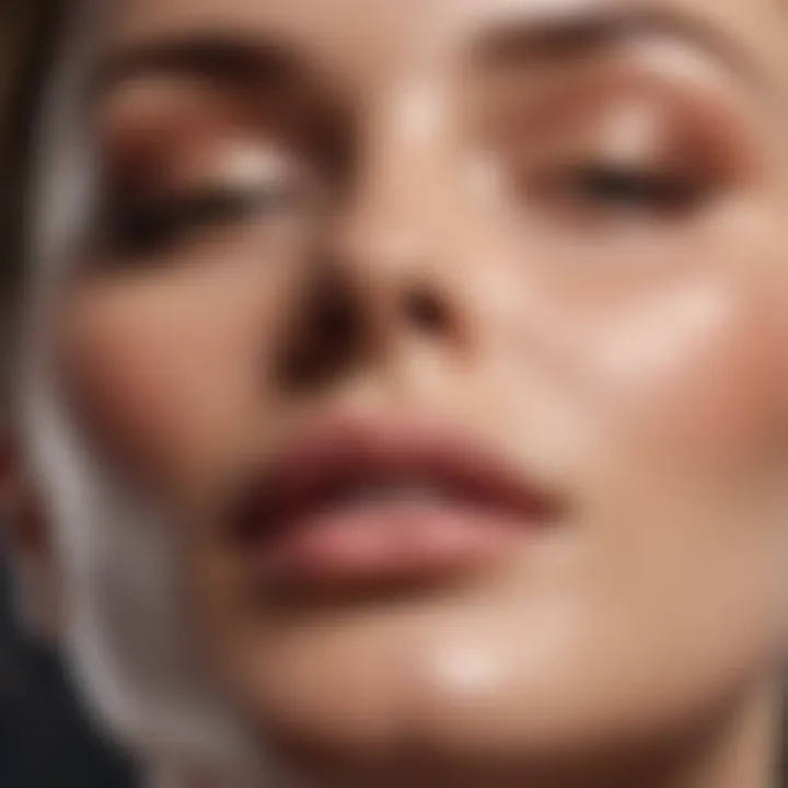 Serum being applied onto a smooth surface, suggesting texture