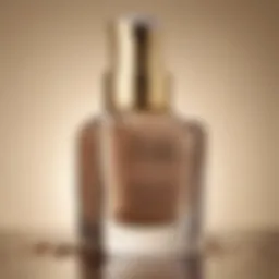 Close-up of Estée Lauder foundation bottle