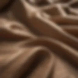Luxurious flax fabric draped elegantly