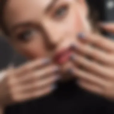 Elegant setting showcasing gel nail application techniques