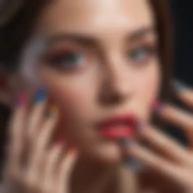 Innovative nail art designs featuring gel colors