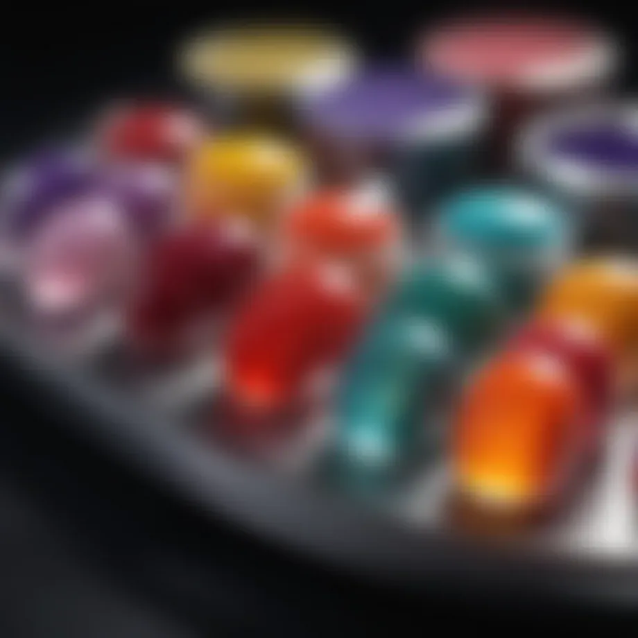 Vibrant gel nail color palette for summer