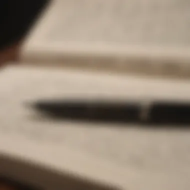 The Power of Personal Narratives A close-up of a pen resting on a journal with motivational quotes