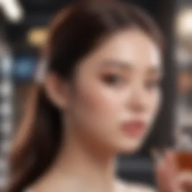 Artistic Representation of K-Beauty's Global Influence An artistic representation of the K-beauty brand evolution and its global influence.