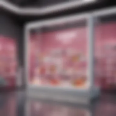 Innovative K-Beauty Product Showcase A vibrant display of popular K-beauty products showcasing their innovative packaging.