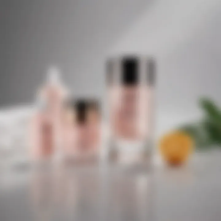An elegant flat lay of skincare essentials from a renowned K-beauty brand.