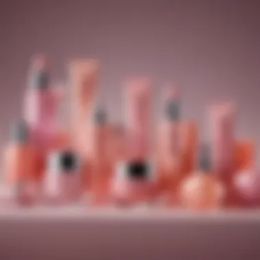 A vibrant display of popular Korean beauty makeup products showcasing unique packaging