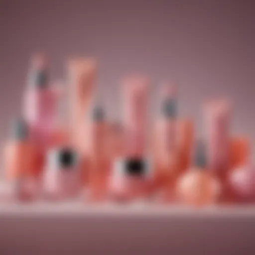 A vibrant display of popular Korean beauty makeup products showcasing unique packaging