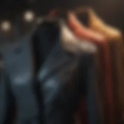 A stylish collection of ladies jackets showcasing various textures and colors.