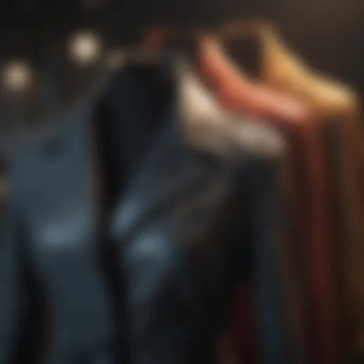A stylish collection of ladies jackets showcasing various textures and colors.