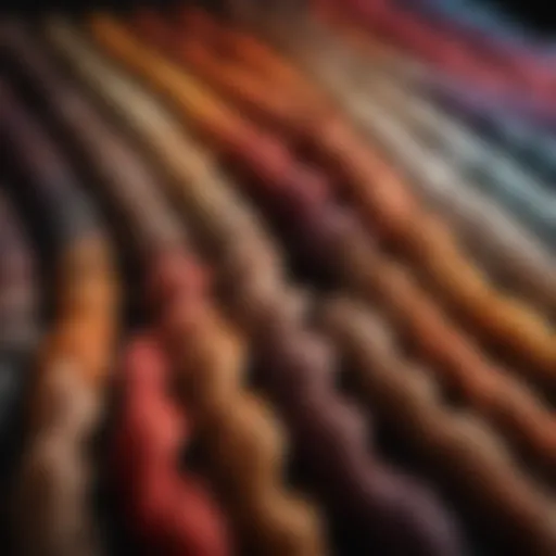 Color spectrum of various hair dye options