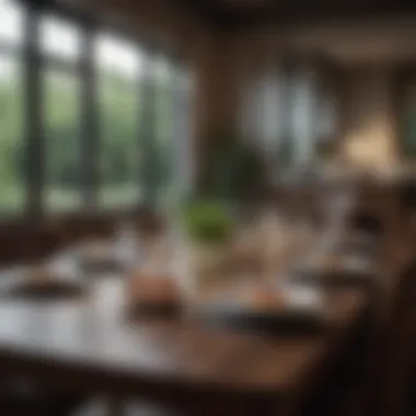 Elegant dining table set up for a romantic lunch date