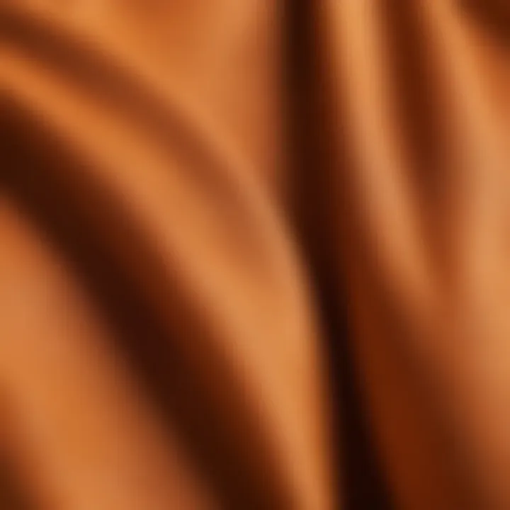 Close-up of mango coat fabric showcasing texture and color