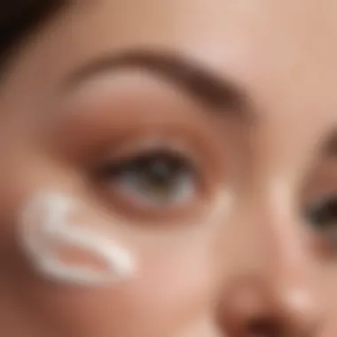 A close-up view of milk eyebrow gel with its rich texture