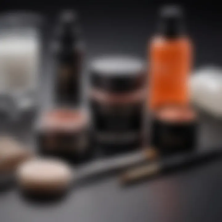 An organized kit showcasing the essential tools for dip powder application.