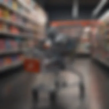 Shopping cart filled with Nike products
