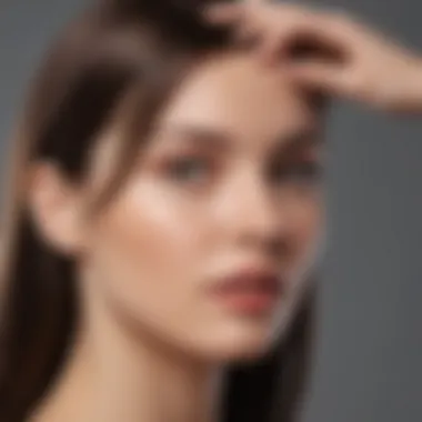 Applying OTC Keratin Treatment A user applying an OTC keratin treatment with precision.