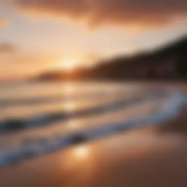 Panoramic view of Patong Beach at sunset