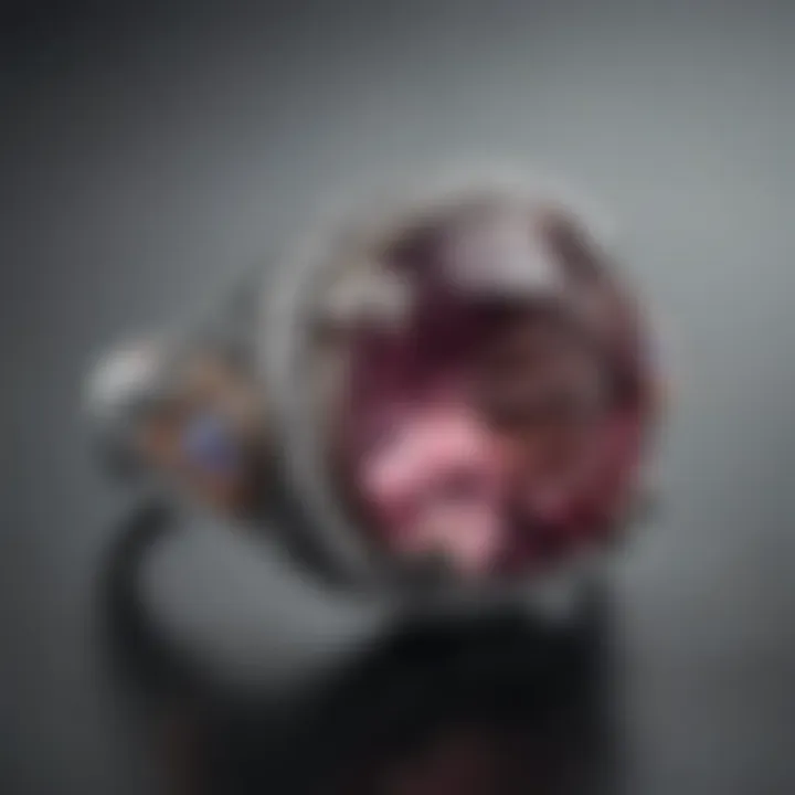 Close-up of a unique gemstone ring designed for teenagers