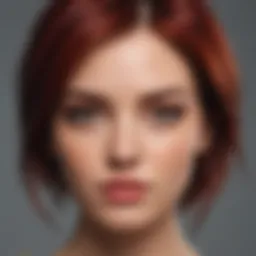 Vibrant red hair color swatches for brunettes