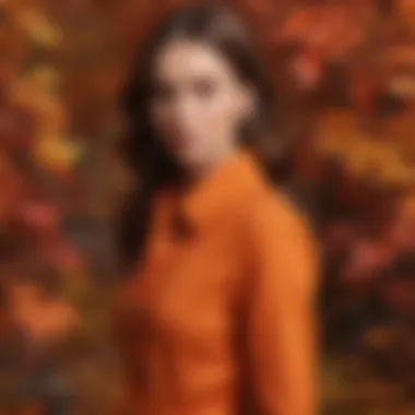 Vibrant color palette showcasing autumn hues in clothing