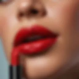 Close-up of Fenty Red Lipstick showcasing rich pigment and texture