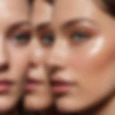 Visual representation of skin types and suitable primers