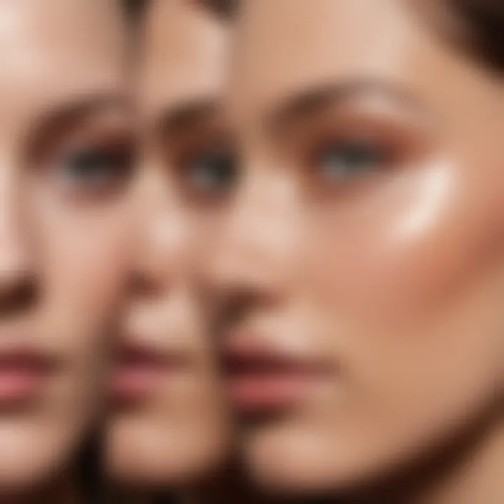 Visual representation of skin types and suitable primers