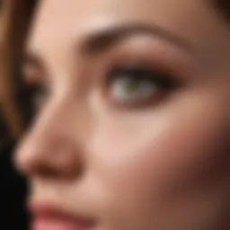 Close-up of luxurious lashes enhanced by mascara