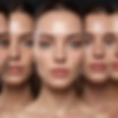An illustration showing different skin types and their moisture needs