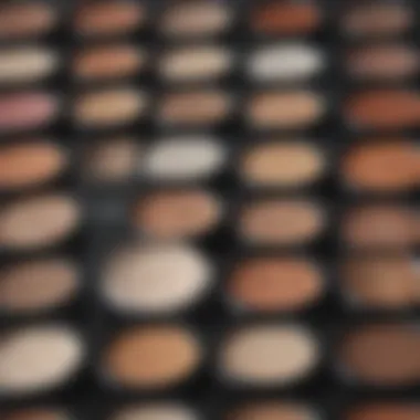 Various shades of organic cream eyeshadows