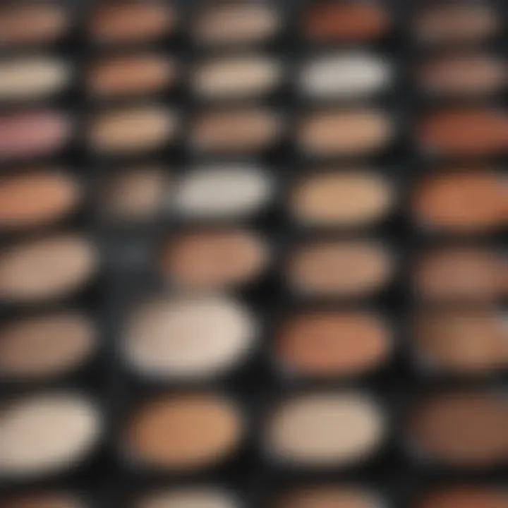 Various shades of organic cream eyeshadows