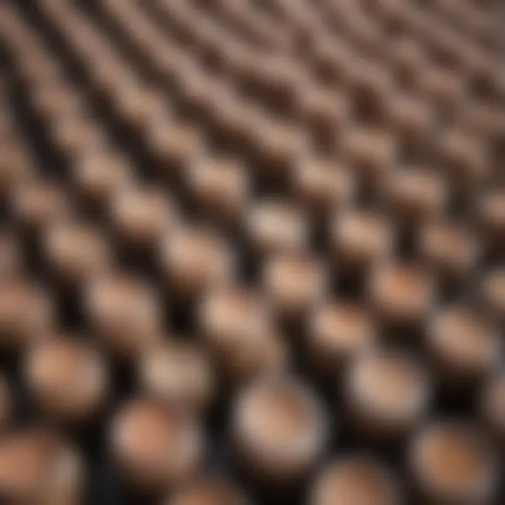 Close-up of various eye concealer tubes and pots