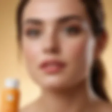 An aesthetic display of sunscreen products appealing to oily skin types