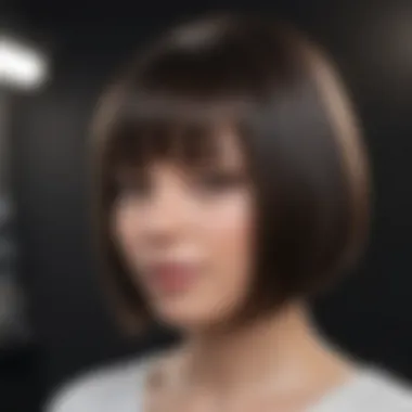 A stylish bob cut maintained with professional tools