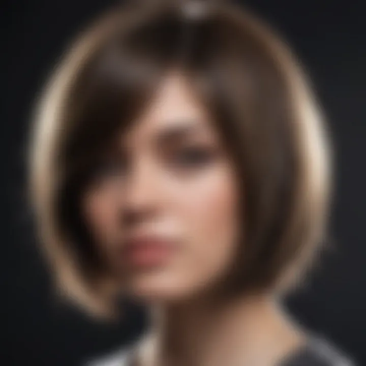 Close-up of textured bob cut with subtle highlights