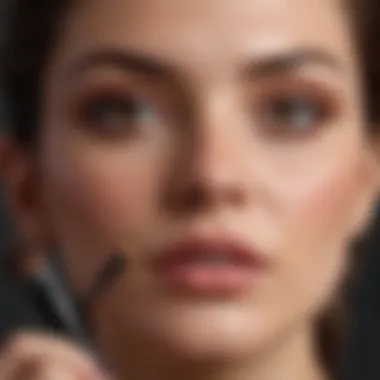 Mastering Techniques with the Demi Brush Illustration of makeup application techniques using the demi brush on a palette.