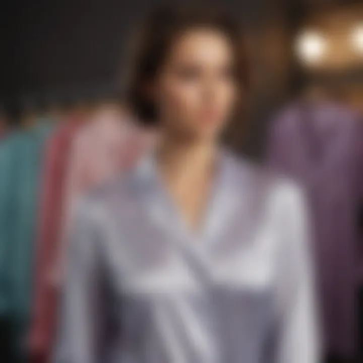 An array of silky nightshirts in various colors and styles