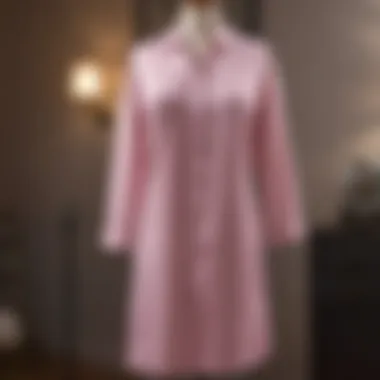 Stylish Nightshirt on Mannequin A stylishly designed nightshirt displayed on a mannequin